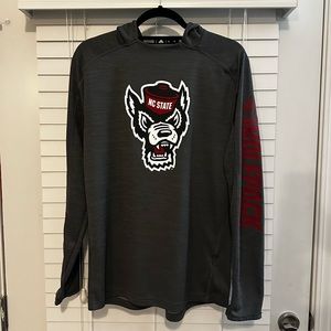 Grey NC State Dri-fit Long Sleeve Top